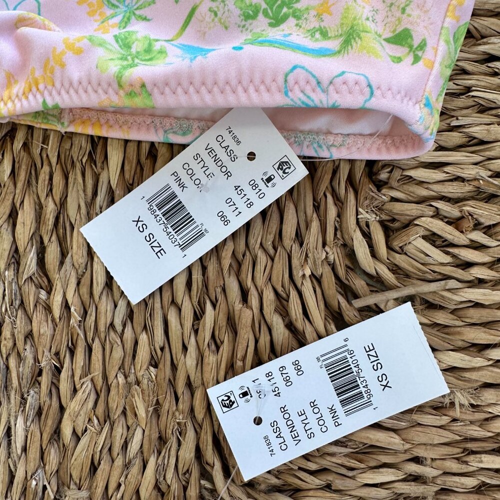 Pac Sun Bikini Pink Hawaiian Print - Picture 2 of 2